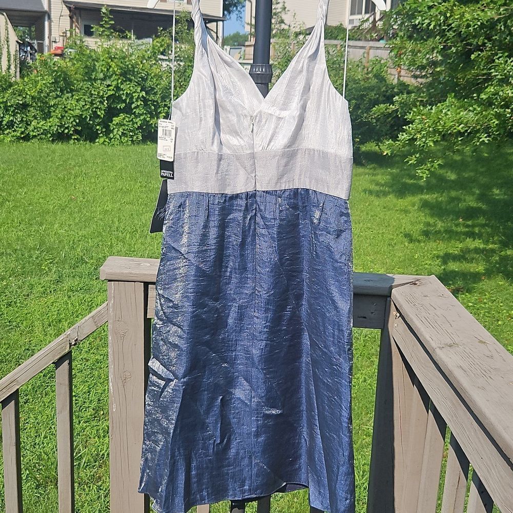 Adrianna Papell NWT Tricolor dress - Size 12 - Picture 9 of 9